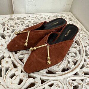 Salondeju micro suede pointed mules